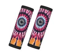 Exotic Tribe Tie Dye Style Print Handles Protection Luggage Handle Wrap Grips 2 Packs Suitcase Identifiers Soft Grip