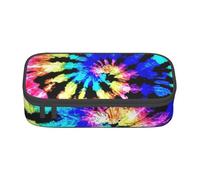 Exotic Tribe Tie Dye Style Print Pencil Bag Pen Case, Large Capacity Stationery Pouch Pencil Holder Desk Organizer for School Office Supplies