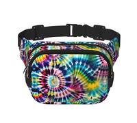 Exotic Tribe Tie Dye Style print Womens Fanny Pack Everyday Hip Pouch Waist Bag for Travel Outdoor Running Hunting for Adult, Black, One Size
