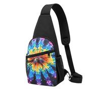 Exotic Tribe Tie Dye Style Printed Chest Bag Sling Bag for Men Women, Outdoor Crossbody Fanny Packs Hiking Chest Packs Sport Daypacks