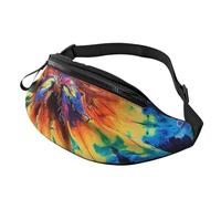 Exotic Tribe Tie Dye Style Printed Fanny Pack for Men Women Crossbody Waist Bag Pack Bum Bag with Adjustable Strap for Hiking Running Travel Cycling