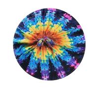 Exotic Tribe Tie Dye Style Printed Gaming Mouse Pad 1 PCS, Round Non-Slip Rubber Base Laptop Mousepad Desk Mat for Gamer, Office, Home