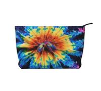 Exotic Tribe Tie Dye Style Printed Makeup Bag Corduroy Travel Cosmetic Bags Cosmetic Case Toiletry Bag Organizer for Women Mom Girls