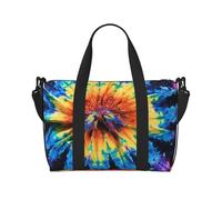 Exotic Tribe Tie Dye Style Printed Travel Bag Duffle Bag for Men Women, Large Water Resistant Gym Bag Weekend Holdall Bag with Shoulder Strap