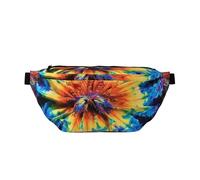 Exotic Tribe Tie Dye Style Printed Waist Bag Adjustable Bum Bag Lightweight Travel Waist Fanny Pack Belt for Walking Cycling Hiking Travel