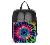 Exotic Tribe Tie Dye Style Shoe Bag for Travel Water-Resistant Shoe Pouch for Gym Portable Sneaker Bag with Zipper Travel Luggage Shoes Organizer Soccer Cleats Bag for Gym, Luggage
