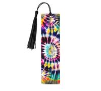 Exotic Tribe Tie Dye Stylewooden Bookmarks Set for Reading, 5 Pc Thoughtful Cute Book Mark Clips Lovers Gifts