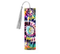 Exotic Tribe Tie Dye Stylewooden Bookmarks Set for Reading, 5 Pc Thoughtful Cute Book Mark Clips Lovers Gifts