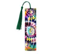 Exotic Tribe Tie Dye Stylewooden Bookmarks Set for Reading, 5 Pc Thoughtful Cute Book Mark Clips Lovers Gifts