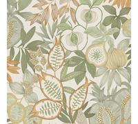 Tropical Garden Exotic Fruit Leaf Leaves Green Orange Wallpaper Holden Decor Green One Size