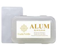 EXOTIC VEDA Pure Alum Block for Shaving | 100% Natural Aftershave Alum Bar | Helps Soothe Skin Irritations, Minor Cuts, Nicks | Rich Astringent | Unscented, Alcohol-Free (100g)