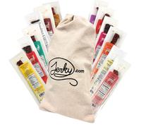 Exotic Wild Game Jerky Gift Basket - Venison, Elk, Bison and Wild Boar Snack Sticks - High Protein Meat Snacks for Men (12 Piece Gift Bag)