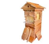 ExoticaBlend Flow Hive Beehive Starter Kit Complete Bee Box with Observation Window & Honey Spout Bee Hive for Beekeeping Includes Carpenter Bee House for Garden Pollinators