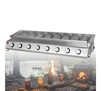 ExoticaBlend Tabletop Gas Grill, Commercial LPG Gas BBQ Grill, Professional Stainless Steel Barbecues Griddle, Independent Switches Gas Grill, for Outdoor Camping Picnicking 8-Burner