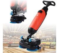 ExoticaBlend Walk Behind Floor Scrubber Dryer, with 17" Scrub Path, 1.2+2 Gal Tank, Coverage 1200㎡/H, Suitable for Wooden Floors, Tiles, Terrazzo, Marble, Cement Floors Red