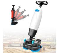 ExoticaBlend Walk Behind Floor Scrubber Dryer, with 17" Scrub Path, 1.2+2 Gal Tank, Coverage 1200㎡/H, Suitable for Wooden Floors, Tiles, Terrazzo, Marble, Cement Floors White