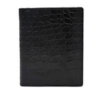 exotique Black Genuine Leather RFID Blocking Wallet for Man (WM0023BK), Black, Modern