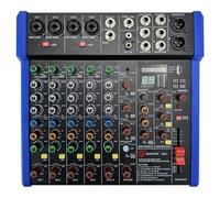 EXOTON EXOTON Professional Audio Mixer Console, 6 Channel USB Bluetooth MP3 Input 48V Phantom Power Great for Studio, Live Performance and DJ Use