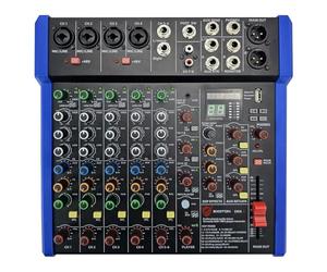 EXOTON EXOTON Professional Audio Mixer Console, 6 Channel USB Bluetooth MP3 Input 48V Phantom Power Great for Studio, Live Performance and DJ Use