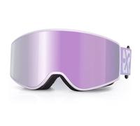 EXP VISION Parent-child Ski Goggles Set, Anti Fog Snow Goggles 100% UV Protection OTG Snowboard Glasses for Men, Women, Youth, kids (Kids Ski Goggles-Pail lilac)