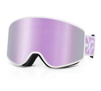 EXP VISION Parent-child Ski Goggles Set, Anti Fog Snow Goggles 100% UV Protection OTG Snowboard Glasses for Men, Women, Youth, kids (Adult Ski Goggles-Pail lilac)