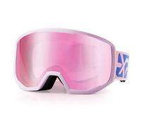 EXP VISION Ski Goggles, Anti fog Snow Snowboard Goggle OTG Dual lens with 100% UV400 Protection for Men Women (Purple Frame-Purple)