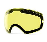 EXP VISION Snowboard Ski Goggles Men Women Youth, Anti Fog OTG Winter Snow Goggles Spherical Detachable Lens (Yellow)