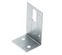 Expamet Silver Zinc-Plated Silver Effect Galvanised Mild Steel Light Duty Perforated Angle Bracket (H)80mm (W)46mm (L)46mm
