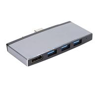Expan Dock USB 3.0, 6 In 1 Multifunctional Docking Station, Aluminum y USB Hub with 3 USB 3.0 Ports, 4K, Card Reader for Laptop PC Devices