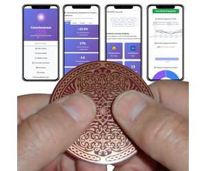 Expand Magnetize Your Life Force & Aura, Know Your Own True Self Connect w/Divine Blueprint, Depression Sadness & Weight Loss Support Powerforms Geometric Copper Healing Antenna Soul Activator 2.25"