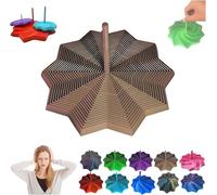 Expand Sensory Frustration Star, Fractal Fidget Hexagon-3D Star Shaped Fidget Toys for Stress Relief, Anti-Stress Sensory Cubes for Kids & Adults, Toys for Kids, Anxiety Relief (Brown, L)