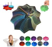 Expand Sensory Frustration Star, Fractal Fidget Hexagon-3D Star Shaped Fidget Toys for Stress Relief, Anti-Stress Sensory Cubes for Kids & Adults, Toys for Kids, Anxiety Relief (Laser Green, L)