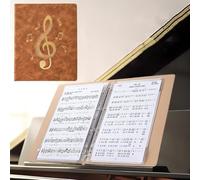 Expand Sheet Music Folder for Piano, 20 Sleeves Hold 40 Pages, Spiral SheetMusic Binder Storage Organizer, Spiral Binding that Stays Open and Lays Flat, Sheet Music Holder Allow Annotations