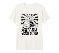 Expand Your Mind All-Seeing Eye Pyramid Design Premium T-Shirt