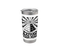 Expand Your Mind All-Seeing Eye Pyramid Design Stainless Steel Insulated Tumbler