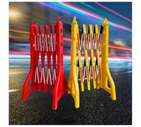 Expandable 2-4m Mobile Safety Barrier - Foldable Water-Filled Plastic Security Barrier for Public Walkways (Red)