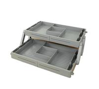 Expandable 2-Tier Desktop Drawer nizer - Foldable Storage Box for Office Kitchen & Home Use Maximizing Space and Decluttering Your Workspace