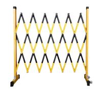 Expandable 3.9/4.9 Feet, Mobile Industrial Safety Barrier with Wheels, Flexible Crowd Control Barrier for Construction Sites and Events