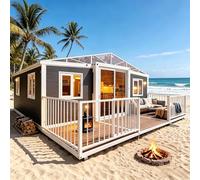 Expandable 4-season Tiny House 20-40ft, Portable Modular Cabin With Steel Frame For Workspace, Storage, Outdoor Living, Farm Use - Mobile Container Home