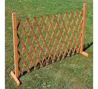 Expandable 6Ft Wooden Garden Fence Freestanding Trellis And Divider Screen