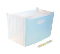Expandable Accordion Folder A4 File Folder Document Organizer Max 2000 Sheets Portable Handles for School Office Home Expandable Accordion Folder(Blue)
