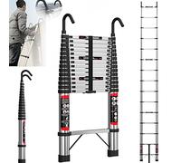 Expandable Aluminum Folding Table 20.3ft Telescopic with Hooks Portable Anti-Slip Design for Home Loft & Outdoor Use 6.2m Long Adjustable Height