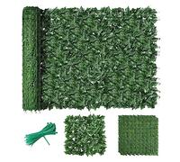 Expandable Artificial Hedge Privacy Panel - Faux Greenery Fence Screen for Balcony, Garden Divider & Outdoor Decor - 2x5m Privacy Fence, UV Resistant, Easy Install, Lush Greenery