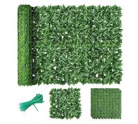 Expandable Artificial Hedge Privacy Panel - Faux Greenery Fence Screen for Garden, Balcony & Outdoor Decor - Privacy Divider, UV Resistant, 2x5m, Lush Greenery, Easy Installation