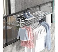 Expandable Balcony Clothes Dryer, Stainless Steel Folding Shoe Rack, Multifunctal Radiator Drying Rack, Wall-Mounted Clothes Hanr, SIL Quali