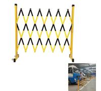Expandable Barricade Fence - Adjustable Mobile Safety Barrier for Garage & Loading Docks Freestanding Portable Folding Gate (1.2m x 2.5m / 3.9ft x 8.2ft)
