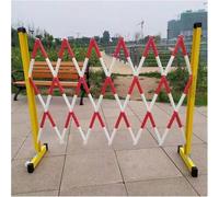 Expandable Barricade Fence, Safety Folding Traffic Fence for Large Crowds in Schools and Airports, Portable Design, Red and White