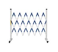 Expandable Barricade Folding Retractable Fence for Outdoor Use Metal Road Construction Barrier (100cm) Portable Safety Solution for Events and Worksites