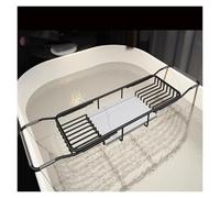 Expandable Bath Caddy Tray for Tub - Versatile Design for Reading and Relaxation - Simple Storage Solution with Drain Feature