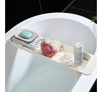 Expandable Bath Tray - Multifunctal Bathtub Caddy for Towel Book Wine s Phone & Tablet - Ideal Relaxat & Bathroom nizer Perfect for Self-Care & Spa Experience